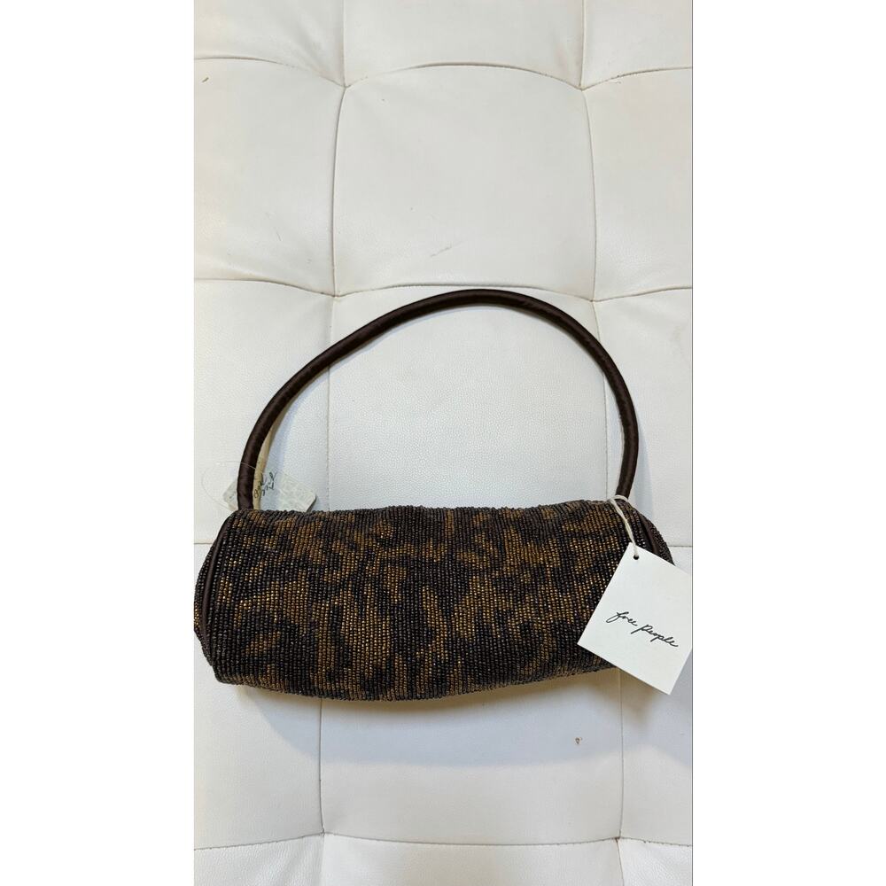 Free People Beaded Barrel Shoulder Bag – Black/Bronze – NWT $98 - Picture 5 of 10
